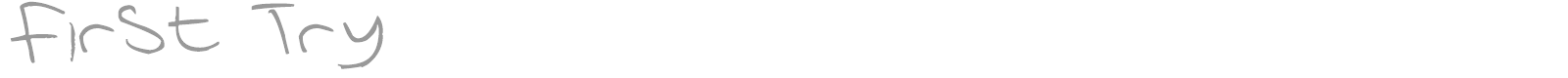 First Try font preview